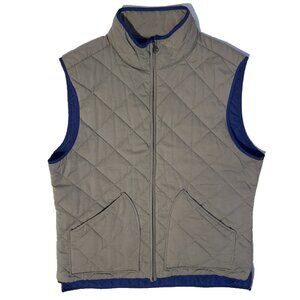 Crown & Ivy Quilted Full Zip Vest Mens - M Moss Green Golf Sport Jacket Hiking